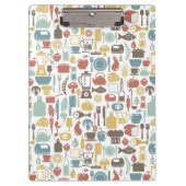 Muster mit dem Kochen der Ikonen Klemmbrett (Vorderseite)