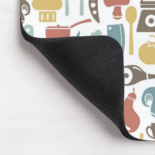 Muster mit dem Kochen der Ikonen Mousepad (Ecke)