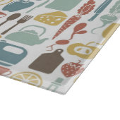 Muster mit dem Kochen der Ikonen Schneidebrett (Ecke)