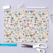 Muster mit dem Kochen der Ikonen Seidenpapier (Handwerk)