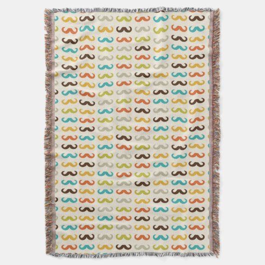 Muster mit dem Schnurrbart Decke (Vorderseite Vertikal)