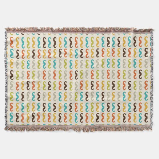 Muster mit dem Schnurrbart Decke (Vorderseite)