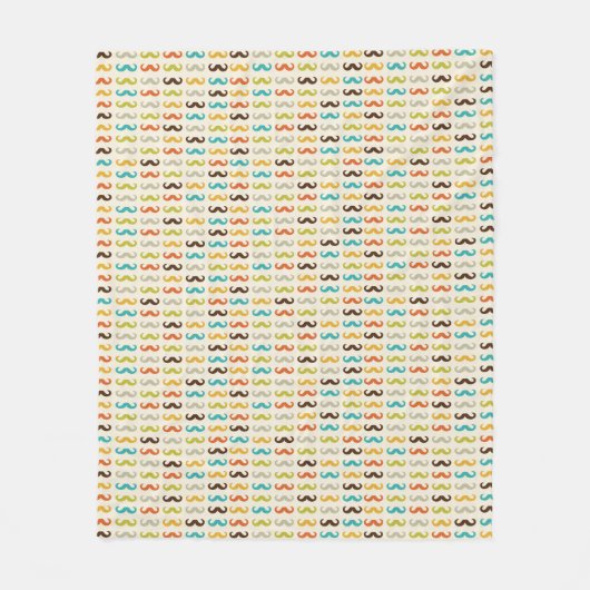 Muster mit dem Schnurrbart Fleecedecke (Vorderseite)