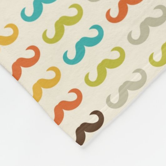 Muster mit dem Schnurrbart Fleecedecke (Ecke)