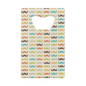 Muster mit dem Schnurrbart Kreditkartenflaschenöffner (Rückseite)