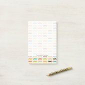 Muster mit dem Schnurrbart Post-it Klebezettel (Auf Schreibtisch)