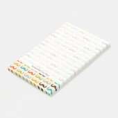 Muster mit dem Schnurrbart Post-it Klebezettel (angewinkelt)