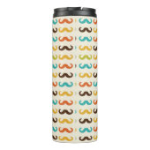 Muster mit dem Schnurrbart Thermosbecher (Rückseite)