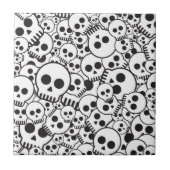 Muster mit den Schädeln Fliese (Vorderseite)