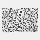 Muster mit den Schädeln Geschirrtuch (Horizontal)