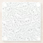 Muster mit den Schädeln Glasuntersetzer (Rückseite)