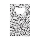 Muster mit den Schädeln Kreditkarten Flaschenöffner (Vorderseite)