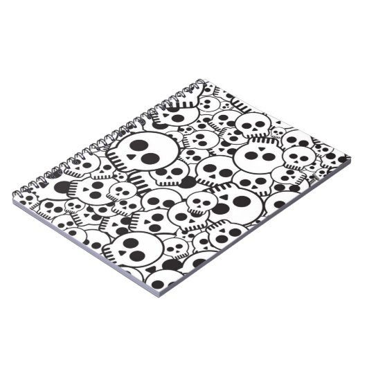 Muster mit den Schädeln Notizblock (Linke Seite)