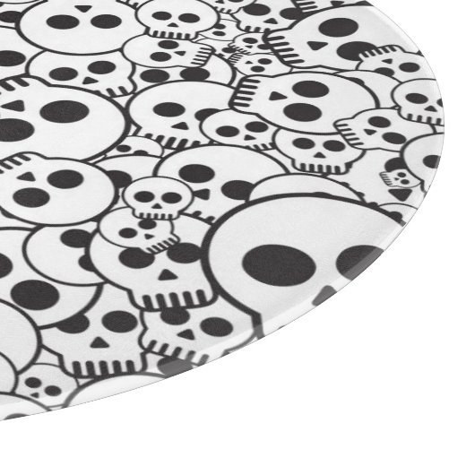 Muster mit den Schädeln Schneidebrett (Ecke)