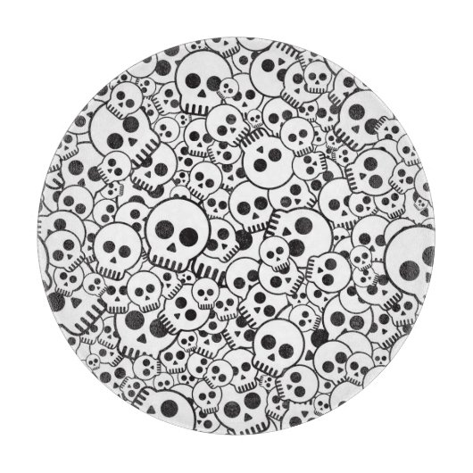 Muster mit den Schädeln Schneidebrett (Vorderseite)