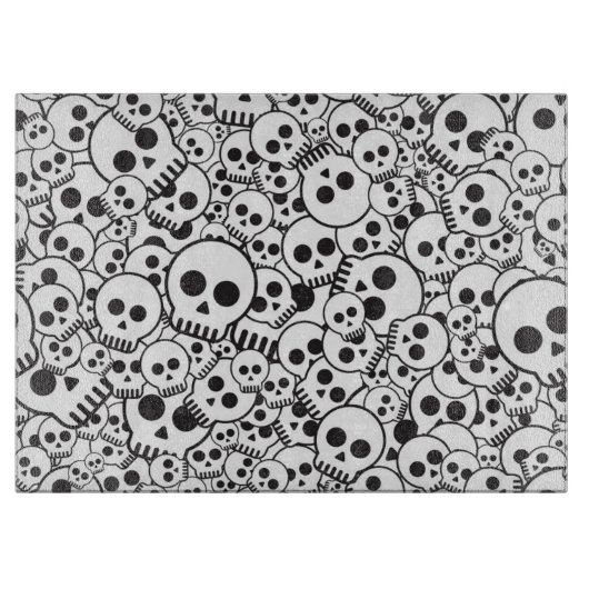 Muster mit den Schädeln Schneidebrett (Vorderseite)