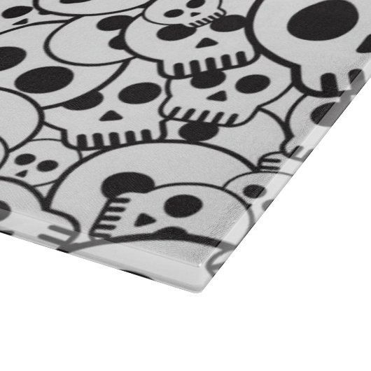 Muster mit den Schädeln Schneidebrett (Ecke)