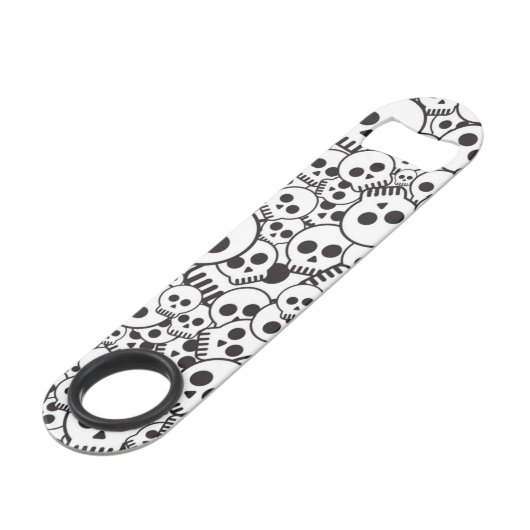 Muster mit den Schädeln Speedflaschenöffner (Rückseite Schrägansicht)
