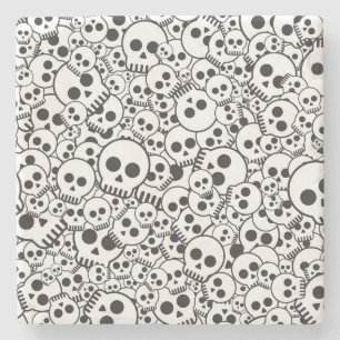Muster mit den Schädeln Steinuntersetzer