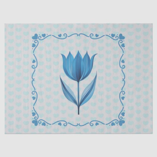 Muster mit einem blauen Seidenpapier  (Vorderseite)