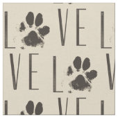 Muster mit einem Paw-Druck, der Liebe Zauber Stoff (Nahaufnahme)