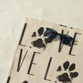 Muster mit einem Paw-Druck, der Liebe Zauber Strandtuch (Beispiel)
