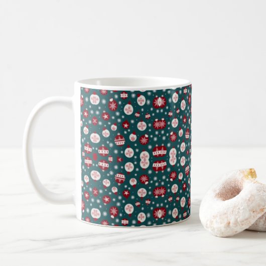 Muster mit einem Weihnachtsthema Kaffeetasse (Mit Donut)