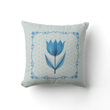 Muster mit einer blauen Tulpe 