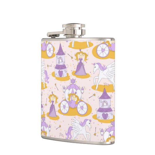 Muster mit einer Prinzessin Flachmann (Links)