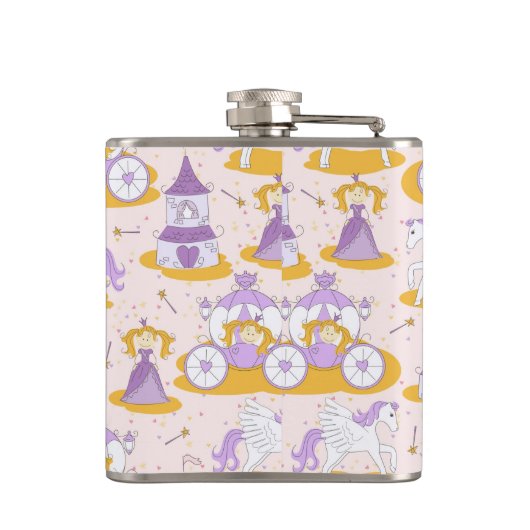 Muster mit einer Prinzessin Flachmann (Rückseite)