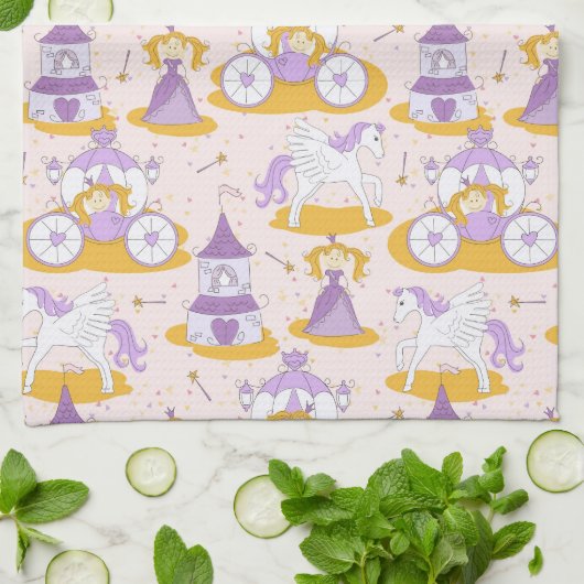 Muster mit einer Prinzessin Handtuch (Gefaltet)
