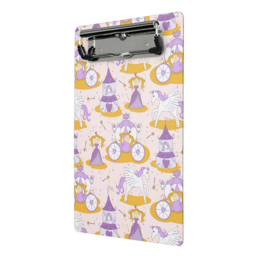 Muster mit einer Prinzessin Mini Klemmbrett (Gewinkelt2)