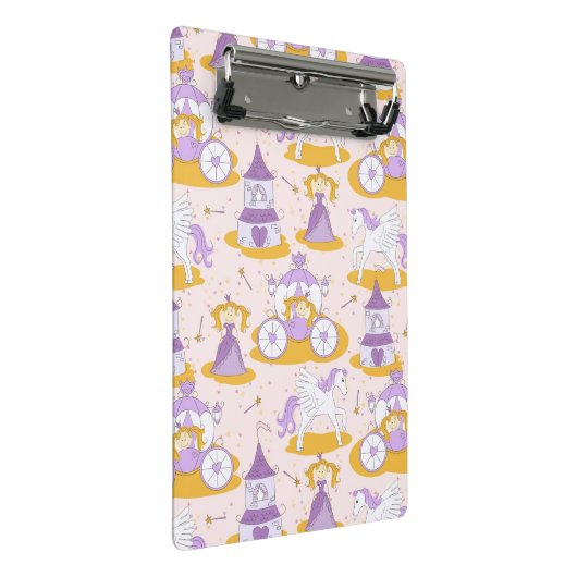 Muster mit einer Prinzessin Mini Klemmbrett (Schrägansicht)