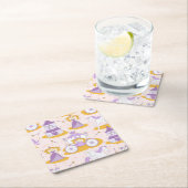 Muster mit einer Prinzessin Rechteckiger Pappuntersetzer (Vor Ort)