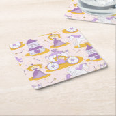 Muster mit einer Prinzessin Rechteckiger Pappuntersetzer (angewinkelt)