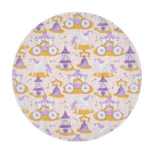 Muster mit einer Prinzessin Schneidebrett (Vorderseite)