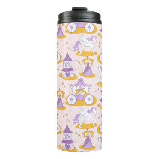Muster mit einer Prinzessin Thermosbecher (Vorderseite)