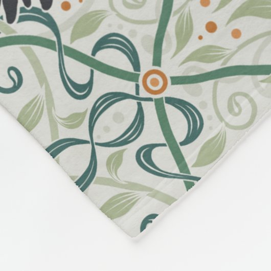 Muster mit Elfenbeinspecht Fleecedecke (Ecke)