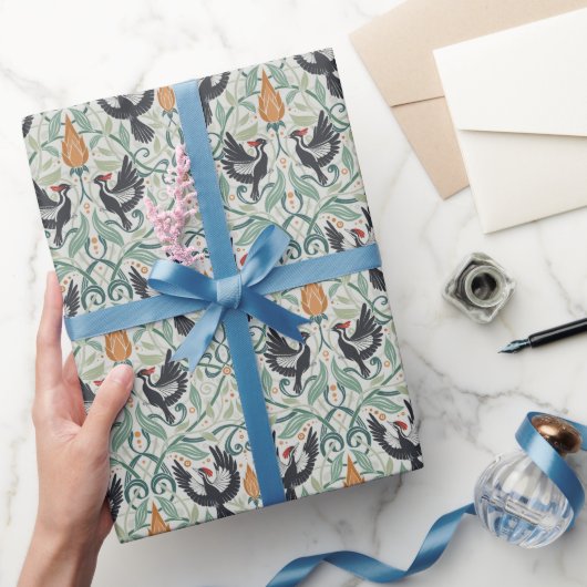 Muster mit Elfenbeinspecht Geschenkpapier (Schenken)