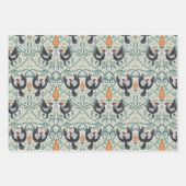 Muster mit Elfenbeinspecht Geschenkpapier Set (Vorderseite 2)