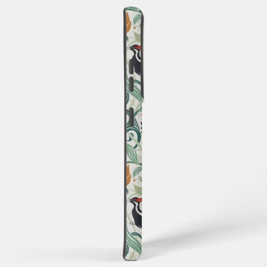 Muster mit Elfenbeinspecht Samsung Galaxy Hülle (Rechte Seite)