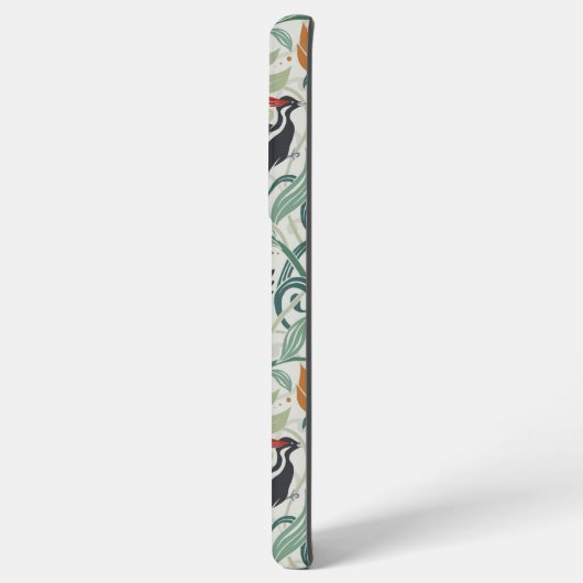 Muster mit Elfenbeinspecht Samsung Galaxy Hülle (Linke Seite)