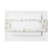 Muster mit Eulen Einladungsbanderole (Vorderseite Beispiel)