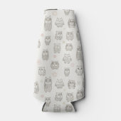 Muster mit Eulen Flaschenkühler (Vorderseite)