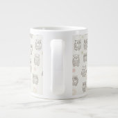 Muster mit Eulen Jumbo-Tasse (Rückseite)