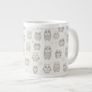 Muster mit Eulen Jumbo-Tasse