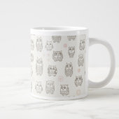 Muster mit Eulen Jumbo-Tasse (Rechts)