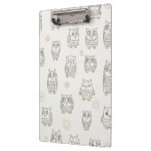 Muster mit Eulen Klemmbrett (Links)