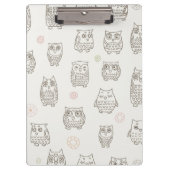 Muster mit Eulen Klemmbrett (Vorderseite)