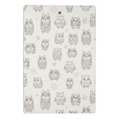 Muster mit Eulen Mini Klemmbrett (Rückseite)